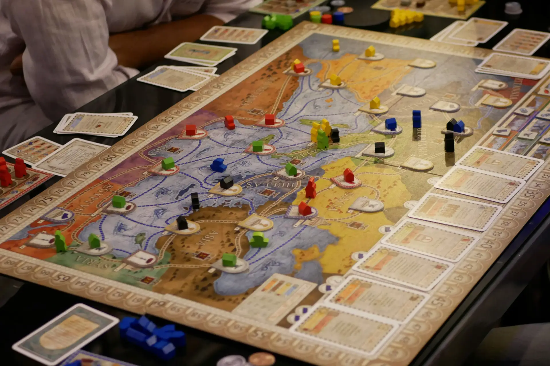 Board game night atmosphere